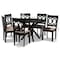 Baxton Studio Sanne Sand Upholstered and Dark Brown Finished Wood 7-Piece Dining Set 172-10523-10894 - alternate 6